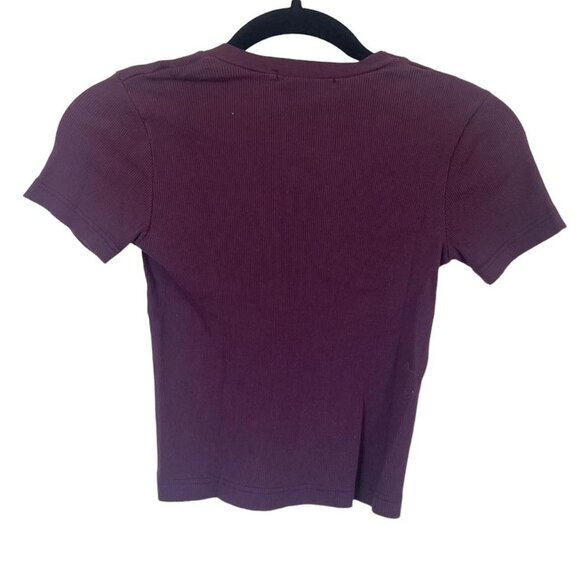 Brandy Melville purple V-neck t-shirt - Picture 2 of 3